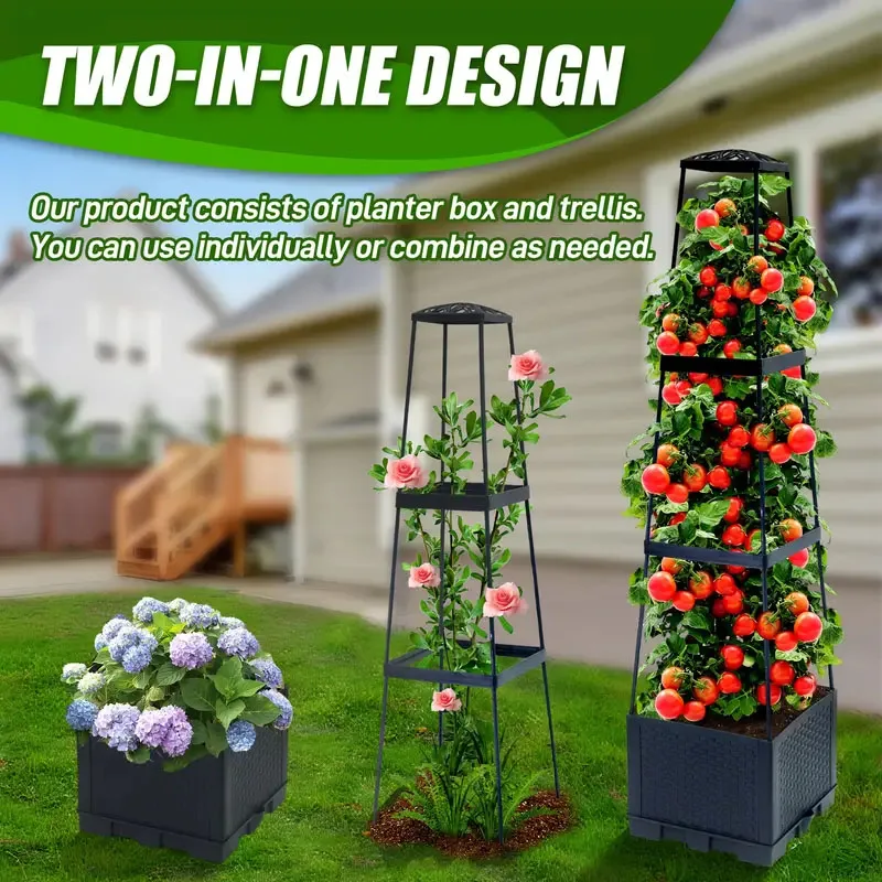 Indoor Herb Garden - برج طماطم مع صندوق زراعة ذاتي
