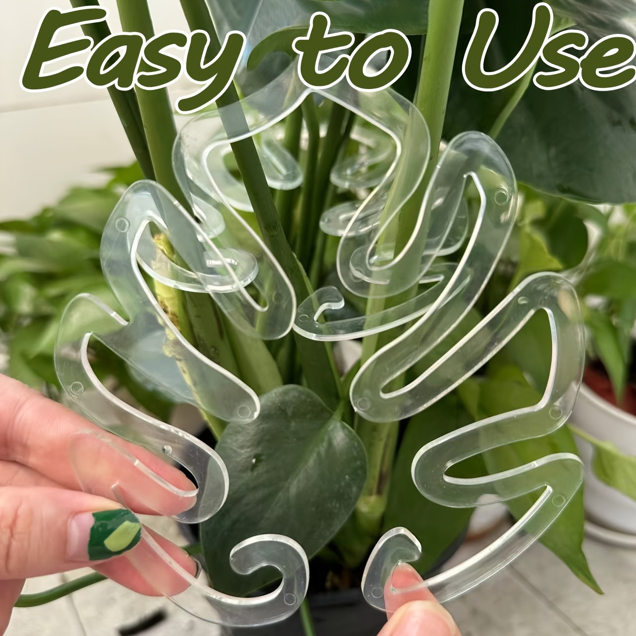 Vertical Planter - مشابك بلاستيكية مرنة لدعم نباتات المونستيرا،