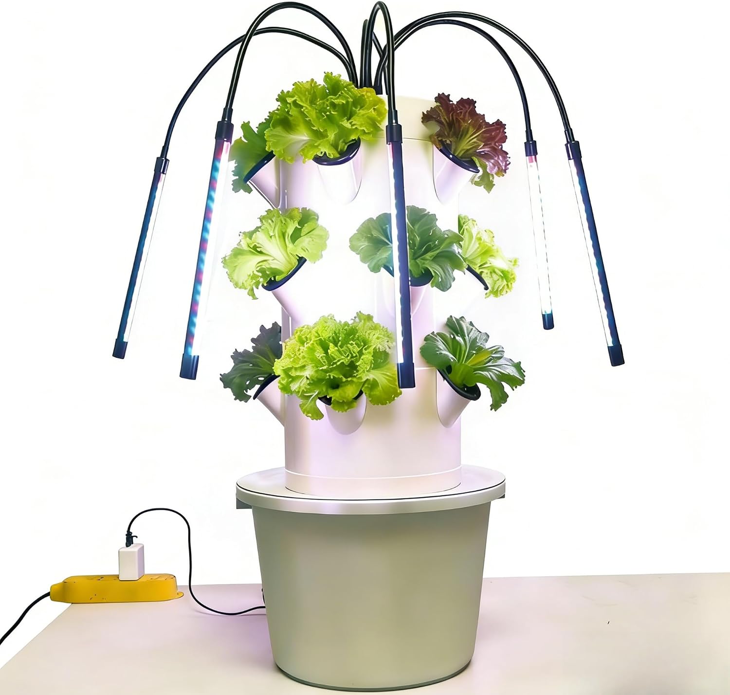 Indoor Herb Garden - نظام زراعة مائية عمودي بثلاث طبقات