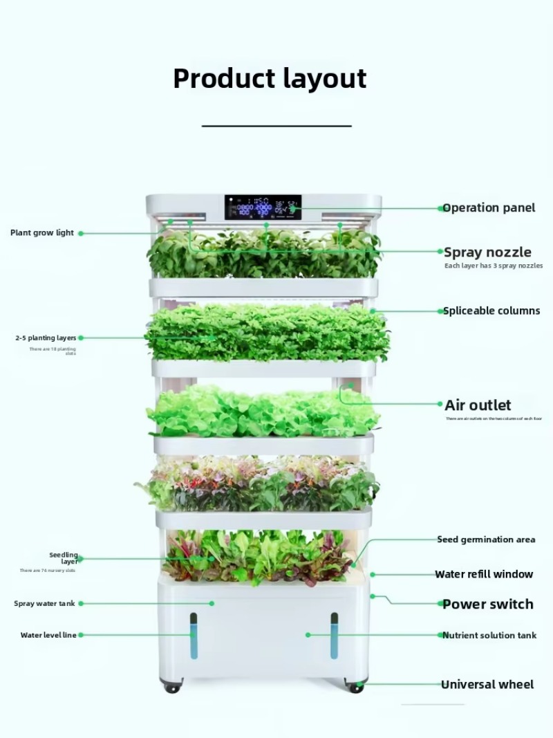 معدات زراعة ذكية بدون تربة، وح - مراجعة Vertical Planter وسعره