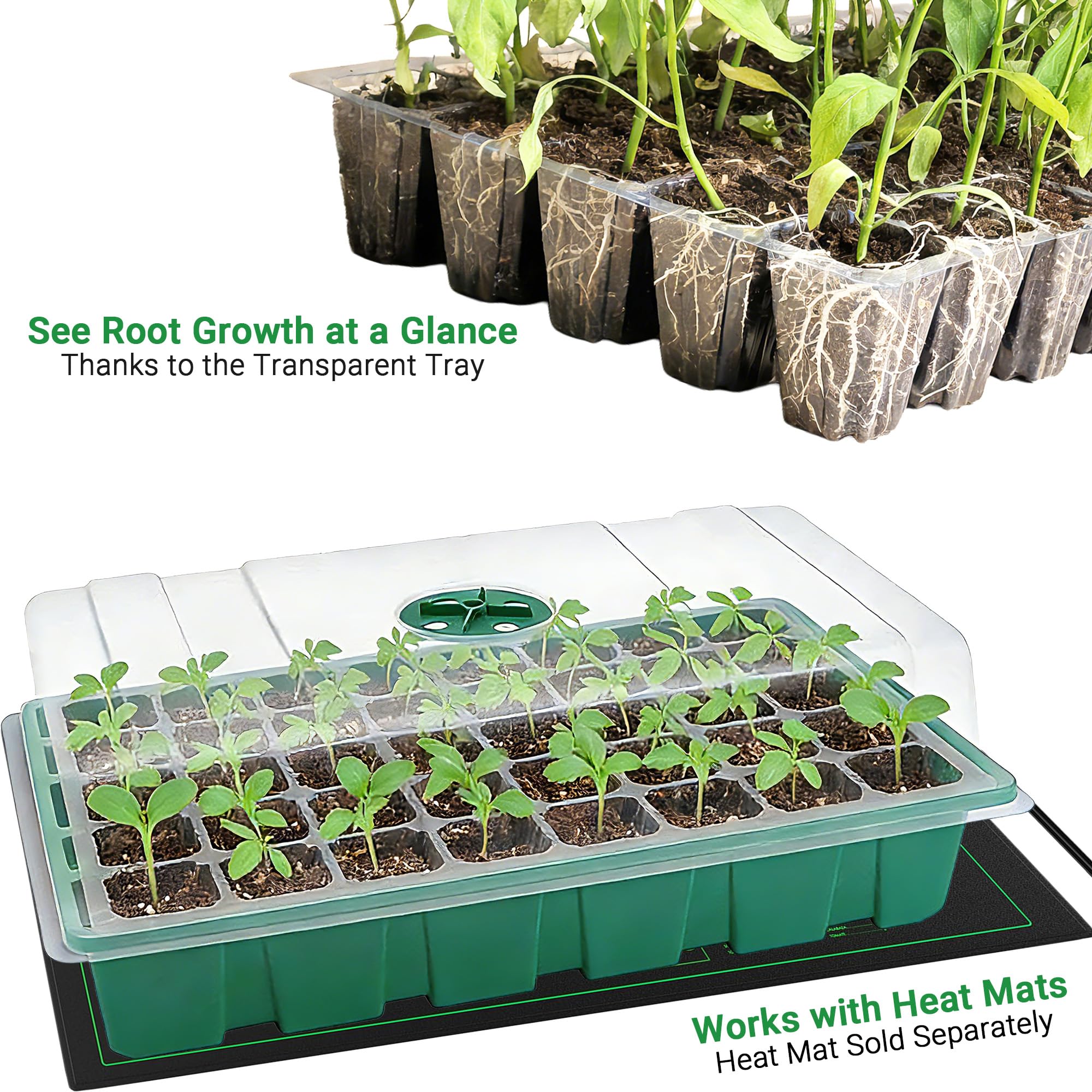 مع غطاء شفاف و3 صواني بذور، صي - مراجعة Seed Starter Tray وسعره