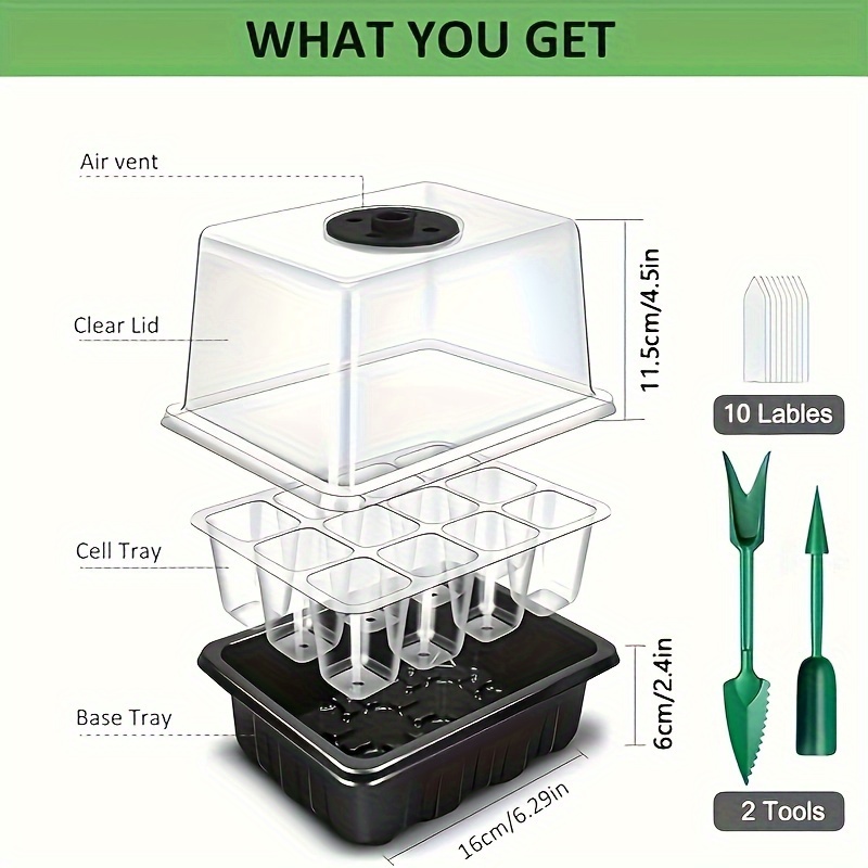 مجموعة من 1/2/3 صواني إنبات بذ - مراجعة Seed Starter Tray وسعره