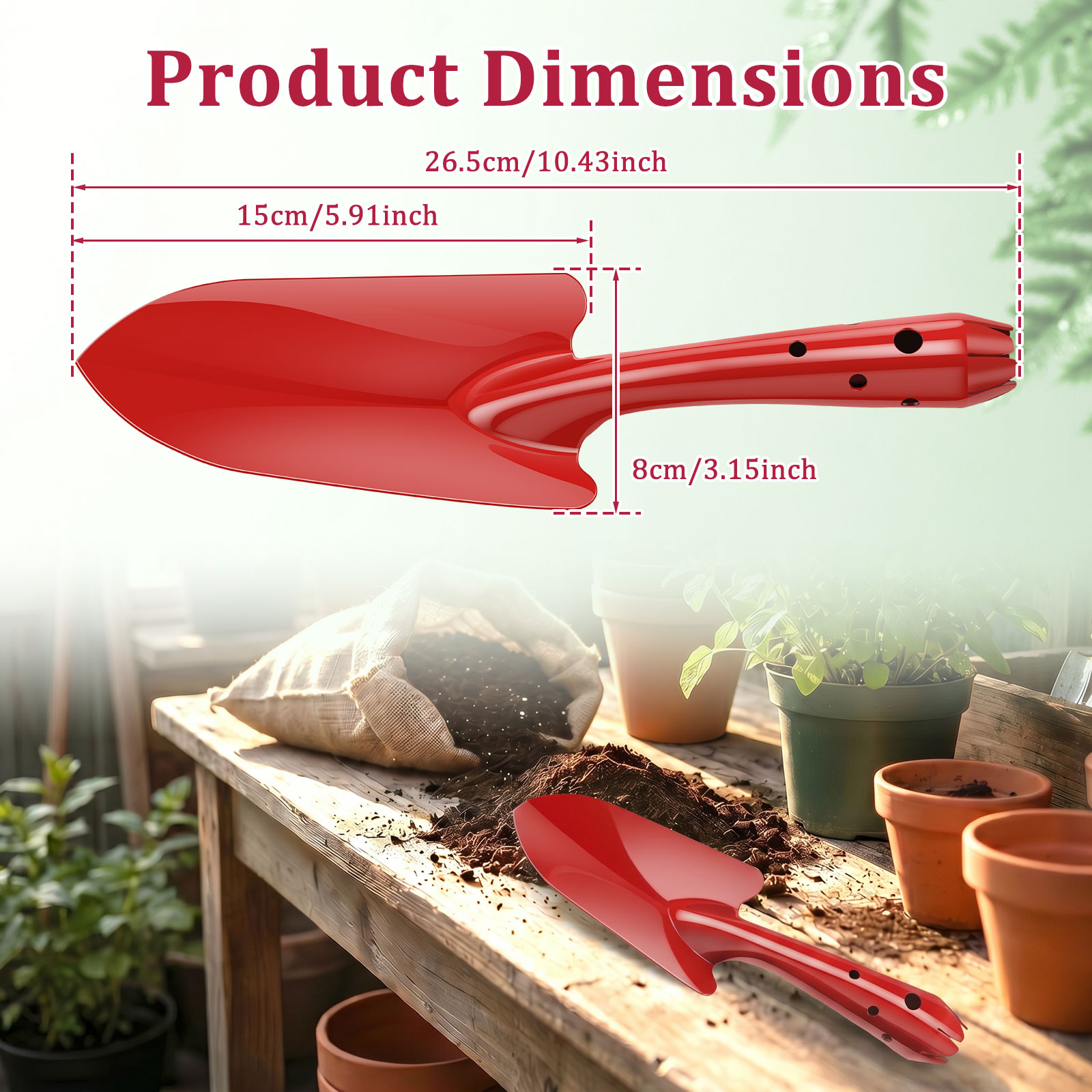 مجرفة يدوية معدنية مقاومة للصد - مراجعة Trowel Garden Tools وسعره
