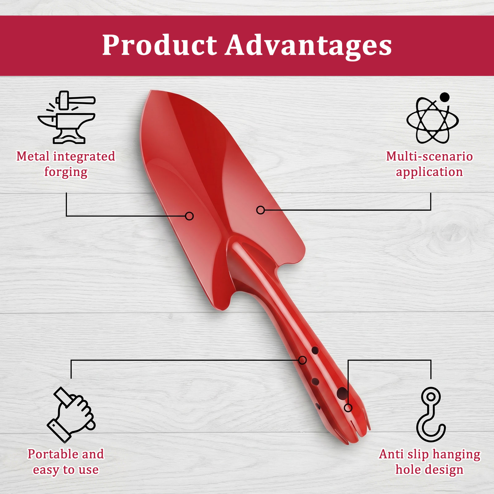 مجرفة يدوية معدنية مقاومة للصد - مراجعة Trowel Garden Tools وسعره